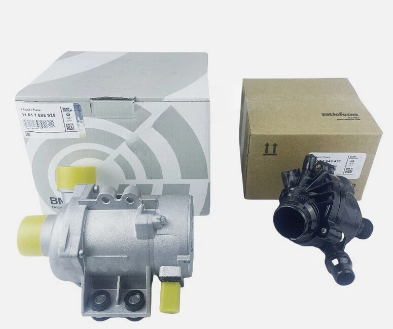 Water Pump For BMW 128i 325i 328i 528i 530i X3 11517586925 W/Thermostat Bolt  Foto 1 de 4