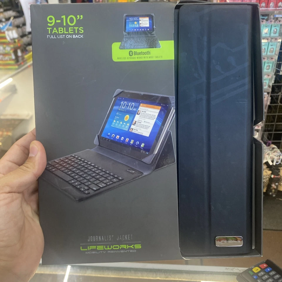 Chaquetas universales para teclado/periodista Lifeworks Bluetooth para tabletas - pestaña de 9-10" Foto 1 de 4