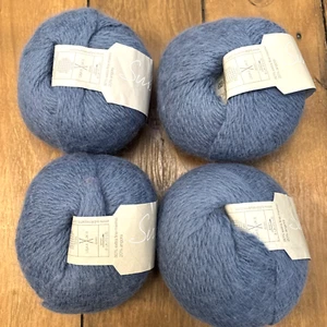 SUBLIME 4 Balls Blue Angora Merino Wool 50gr Shade 0047 Lot 17072 - Picture 1 of 4