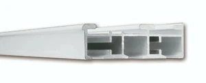 Gardineum Gardinenschienen, Vorhangschiene Aluminium weiß 3-läufig m. Deckenclip - Bild 1 von 4