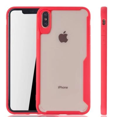 Apple IPHONE Xs Max Custodia Cover per Cellulare Protettiva Bumper Rosse - Immagine 1 di 4