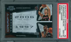 2009-10 Playoff Contenders Draft Tandem TIM DUNCAN BARGNANI #2 SP PSA 10 Pop 1 - Foto 1 di 2