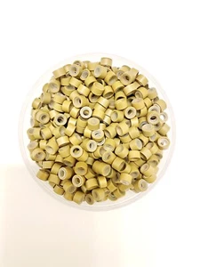 5 mm Dunkelblond Silikon Gefüttert I-Spitzen Fusion Mikro Links Röhrchen Perlen - Bild 1 von 2