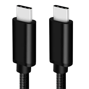 USB C to USB C Cable Gen1 Type C Nylon Braided &Fast Charging (6.6 ft /Black) - Picture 1 of 5
