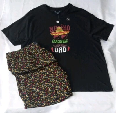 Palmers Brook Loungewear XXL 2 piezas Nacho Average Dad Camiseta y Conjunto Corto Novedad Foto 1 de 4