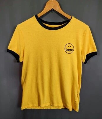 Camiseta Volcom Yellow Smiley Face Ringer Talla XS Foto 1 de 4