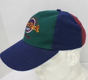 Vintage Hard Rock Cafe Snapback Hat London Colorblock Embroidered Wool blend - Picture 1 of 7