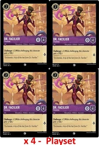 Disney Lorcana TCG - Playset x4 - Dr. Facilier 38/204 NM Non-Foil 4x - Picture 1 of 2