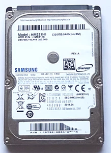 320 GB SATA Samsung Spinpoint HM321HI 5400rpm 8MB HDD 2.5 " Internal Hard Drive - Picture 1 of 1