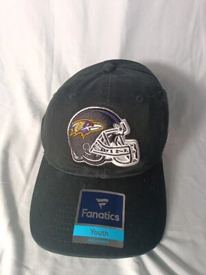 Baltimore Ravens Fanatics Youth Black Adjustable Cap NFL Licensed PRO-LINE - Image 1 of 4