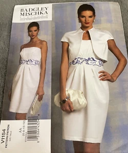 Vogue Patterns V1154 Badgley Mischka Womens Dress Strapless AA 6 8 10 12 Uncut - Picture 1 of 5