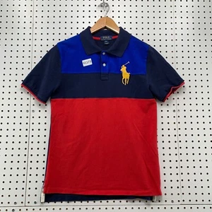 Polo Ralph Lauren Big Pony Shirt Youth Boys Large 14-16 Red Blue  17.5x25.5 - Picture 1 of 13