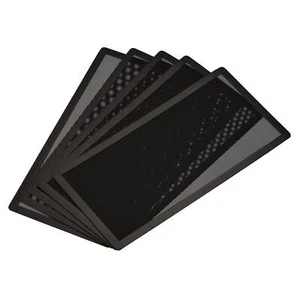 5pcs 140mmx280mm Computer Fan Filter Grills Mesh Magnetic Dustproof Cover Black - Afbeelding 1 van 5
