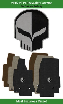 Alfombrillas de primera fila Lloyd Luxe para Chevrolet Corvette 2015-2019 con logotipo de Jake Foto 1 de 4