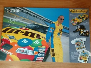 2001 Ken Schrader M&M's Racing Team 13x8 Promo Hero Card Merchandise Order Form - Picture 1 of 2