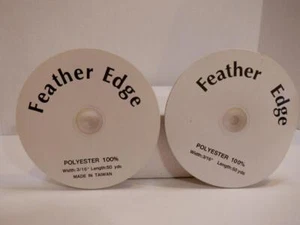 3/16" Picot Feather Edge Satin Ribbon Polyester White Two Spools 100 Yards Total - Picture 1 of 1
