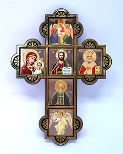 Ikone GM Jesus Nikolaus Engel Dreifaltigkeit Georgiy авто икона 17,5x13x0,5cm - Picture 1 of 1