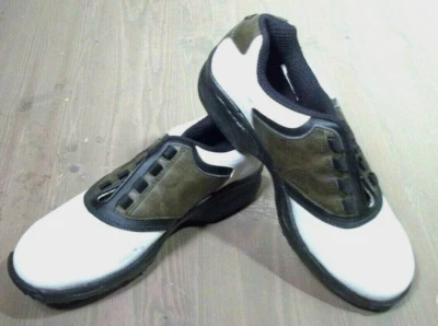 FootJoy Mens Golf Shoes Size 5M 45020 Saddle White/Brown/Black Soft Spikes - Image 1 of 4