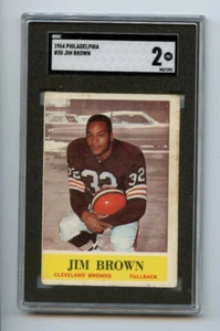 1964 Philadelphia FB Jim Brown Cleveland Browns  #30   🚀😳💥 SGC Graded 2 - Picture 1 of 2
