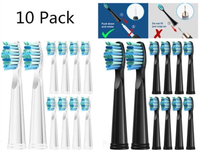 10x Electric Toothbrush Heads for Fairywill D7/D8/FW507/FW508/FW551/917/959/2011