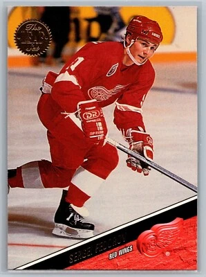 (2) Tarjeta de la NHL 1993-94 Foil Sergei Fedorov Detroit Red Wings Fleer Leaf Gold #129 Foto 1 de 4