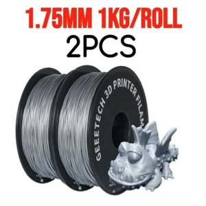 2KG Geeetech 3D Printer Filament Official PLA Silver 1.75mm 1kg/roll Consumables - Picture 1 of 9