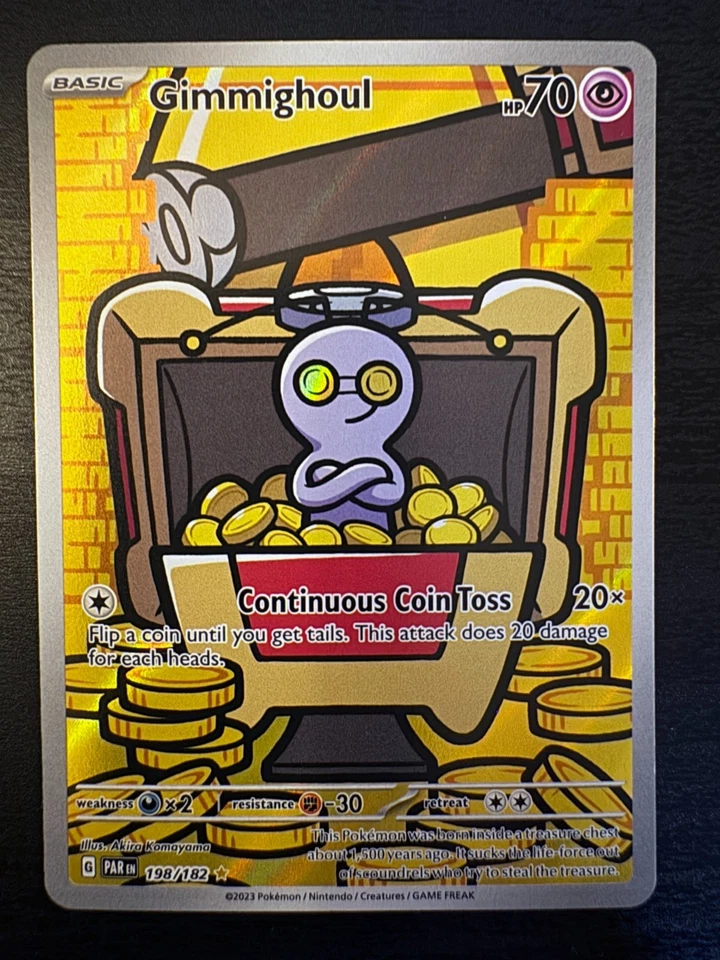 Pokemon - Gimmighoul Illustration Rare - 198/182 - NM Raw - IR - Image 1 of 3