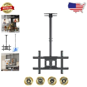 Soporte de TV de Techo Desplegable Ajustable para Pantallas de 32-80", Capacidad de Alto Peso - Imagen 1 de 11