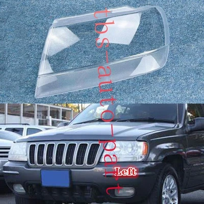 Cubierta de lente de faro izquierdo + pegamento sellador apto para Jeep Grand Cherokee 1999-2004  Foto 1 de 4