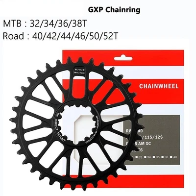 Plato de bicicleta de carretera MTB bicicleta 32-38T rueda dentada ancha estrecha 40-52T para GXP Foto 1 de 4