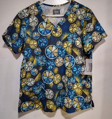 Nuevo con etiquetas Exfoliante Médico Multicolor Floral Manga Corta Butter-Soft Para Mujer Talla L Foto 1 de 4