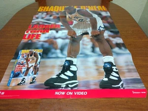 Vtg 1995 Shaquille O'Neal Larger Than Life NBA Documentary Movie Poster 39x27 - Picture 1 of 15