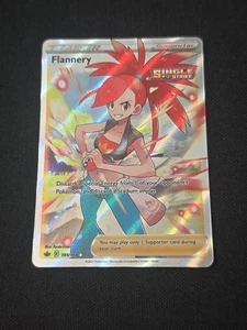 Juego de cartas coleccionables Flannery (arte completo) 191/198 Swsh06: Chilling Reign Holo Pokemon casi como nuevo - Imagen 1 de 2