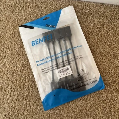 BENFEI DisplayPort to VGA Adapter (Male to Female) - Black B_99black-5p NEW - Image 1 of 2