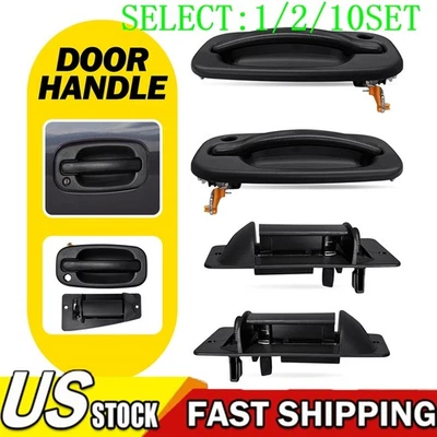 Manijas de puerta exteriores negras para Chevy Silverado GMC Sierra 1500 2500 99-07 1~10X Foto 1 de 4