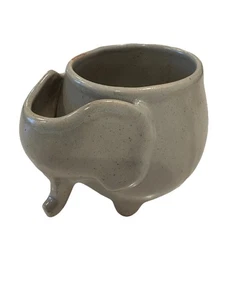 Urban Outfitters Home Elephant Mug Grey Stoneware Tea Coffee Mug Planter - Picture 1 of 7