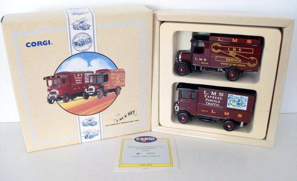 CORGI 1/50 - 97754 LMS SET - AEC CABOVER & THORNYCROFT VAN - Image 1 of 1