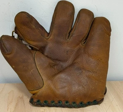 1920s Split Finger Goose Goslin Leather Baseball Glove EX Condition - Image 1 of 4