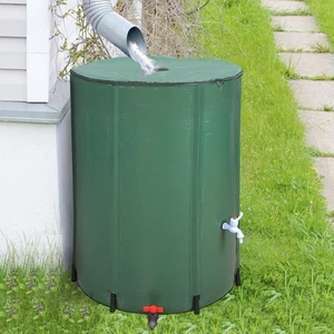 100 Gallon Rain Barrel Folding Portable Water Collect Storage w/ Spigot Filter - Picture 1 of 8