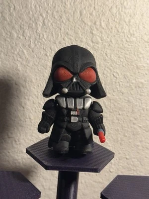 3d-Printed  Darth Vader Vunk Mini W Cape And Light Saber 4” Tall - Image 1 of 3