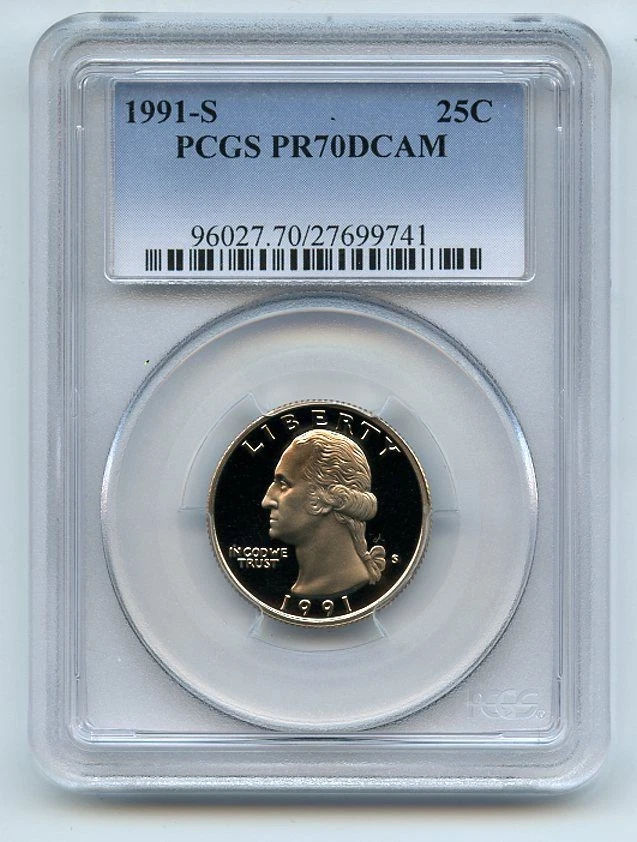 1991 S 25C Washington Quarter Proof PCGS PR70DCAM - Image 1 of 1