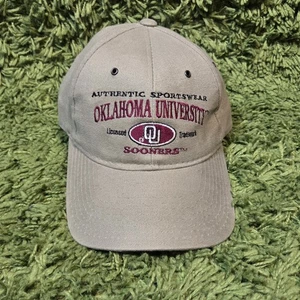 Vintage Oklahoma Sooners Mütze - Einheitsgröße verstellbare Kappe - hellbraun Strapback Hat - Bild 1 von 5