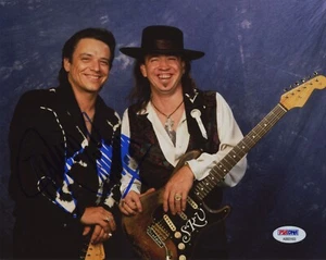 JIMMIE VAUGHAN 8x10 Photo Signed Autographed Auto PSA DNA FABULOUS THUNDERBIRDS - Picture 1 of 2