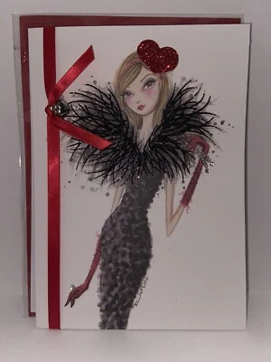 Papyrus Valentine’s Day Card Bella Pilar Glamourous Girl | Rare - Image 1 of 4