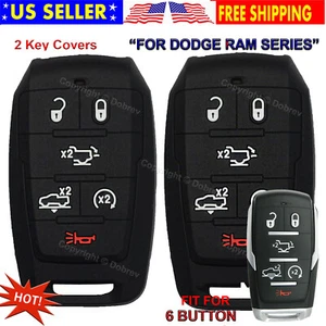 6B Silicone Cover Entry Fob Case Skin Holder Fit Dodge Ram 1500 Truck 2020 Key - Picture 1 of 6