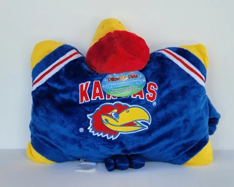 Kansas Jayhawks Large 18" Plush Mascot Pillow Pet - NCAA stuffed collectible new Cover