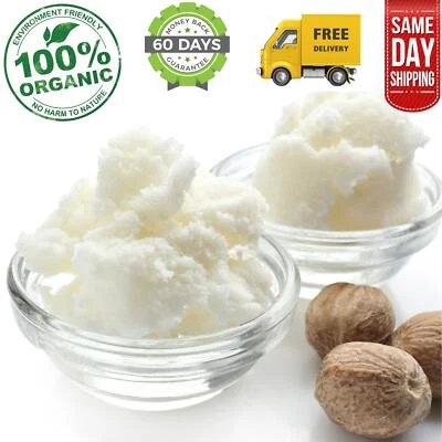 Organic Refined Shea Butter Raw Pure 100% Natural White Ghana Nut Skincare - image 1 of 4