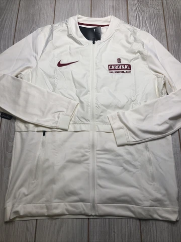 New Nike Mens Stanford Cardinal Hybrid Jacket Size XL Cream Cover