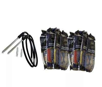 100 x MANGUERA DESECHABLE LAVABLE CACHIMBA SHISHA (CON MANGO DE ESPUMA) Mezcla Colores Foto 1 de 4