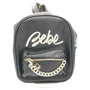 Bebe Women's Gianna Backpack Small Purse Bag Black NWT - Picture 1 of 10